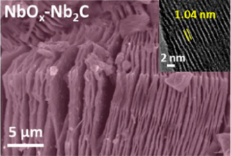 In-situ multilayer NbOx-Nb2C MXene heterojunction